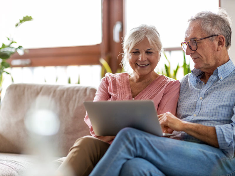 older couple on laptop