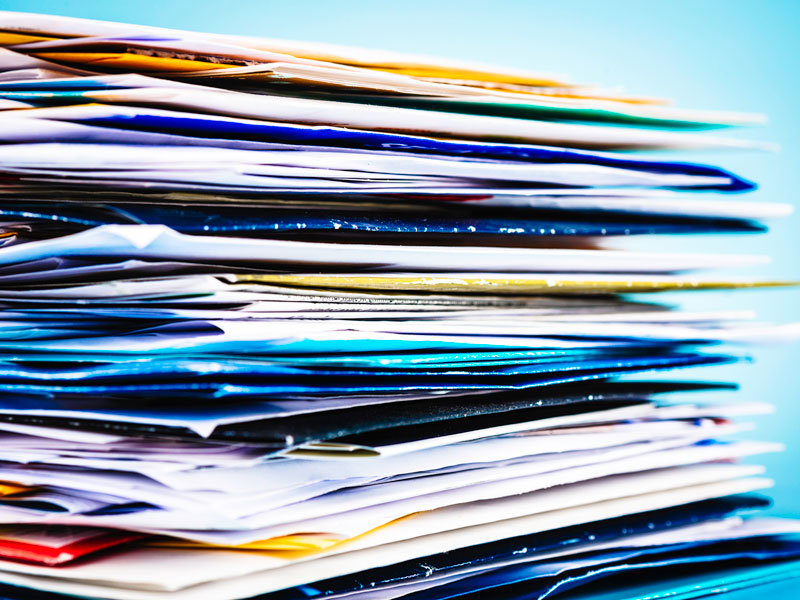 stack of various mail offers