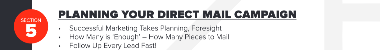 Section 5: Planning Your Direct Mail Campaign